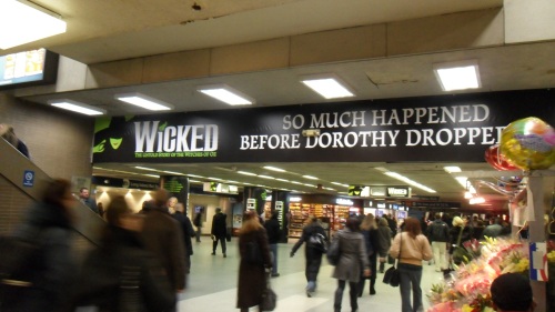 Wicked Ads in Penn Station